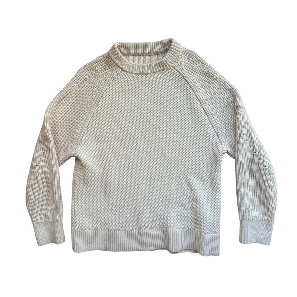 Lululemon Honeycomb Crewneck Sweater Bone Oversized Size S - Picture 4 of 9